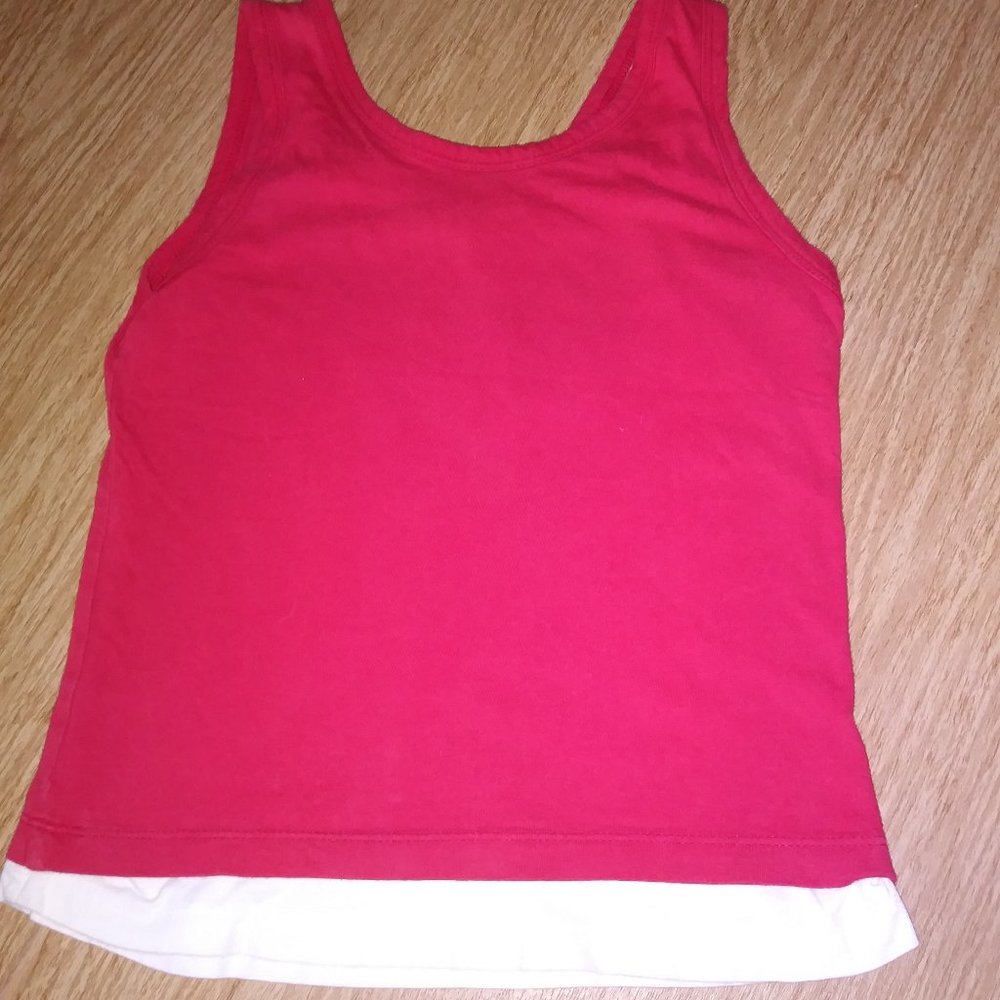 Girls Red/White Tank